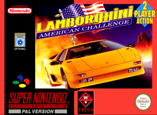 Carátula de Lamborghini American Challenge Super Nintendo PAL España