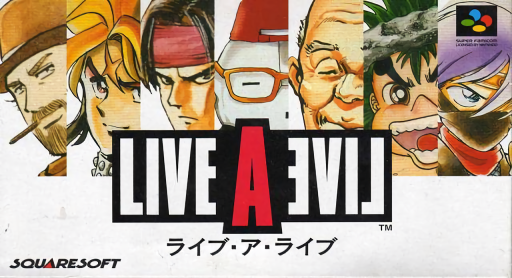 Live A Live SNES cover art reference for custom cartridge, NTSC-J version.