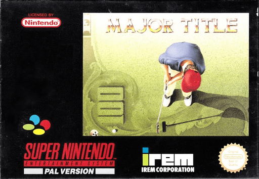 Major Title SNES cover art reference for custom cartridge, PAL version.