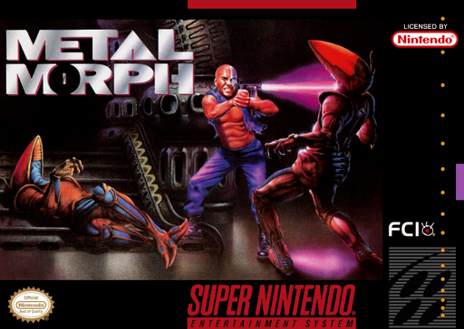 Metal Morph SNES cover art reference for custom cartridge, NTSC-U version.