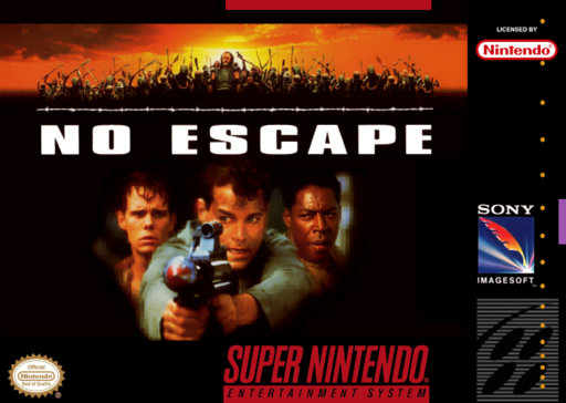 No Escape SNES cover art reference for custom cartridge, NTSC-U version.