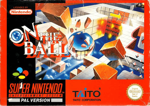 On the Ball SNES cover art reference for custom cartridge, PAL version.