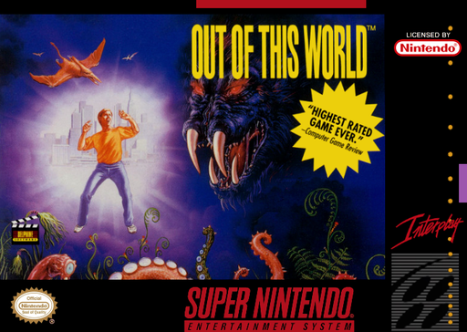 Another World SNES cover art reference for custom cartridge, NTSC-U version.