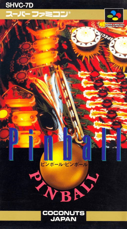 Pinball Dreams SNES cover art reference for custom cartridge, NTSC-J version.