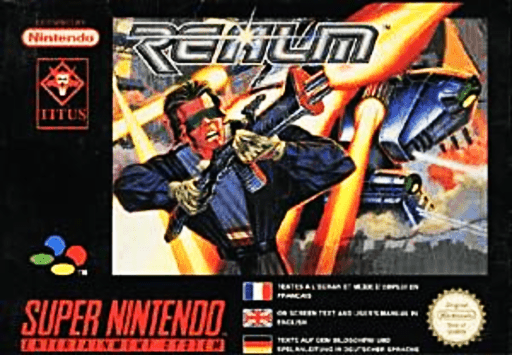 Realm SNES cover art reference for custom cartridge, PAL version.