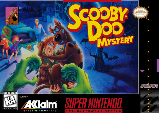 Scooby-Doo Mystery SNES cover art reference for custom cartridge, NTSC-U version.