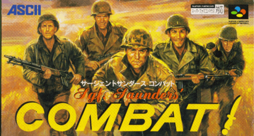 Sgt. Saunders' Combat! SNES cover art reference for custom cartridge, NTSC-J version.