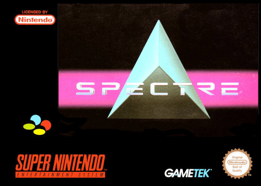 Spectre SNES cover art reference for custom cartridge, PAL version.