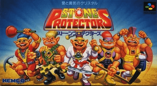 Stone Protectors SNES cover art reference for custom cartridge, NTSC-J version.