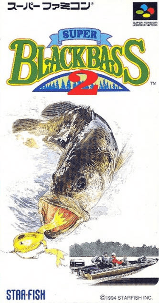 Bassin's Black Bass with Hank Parker SNES cover art reference for custom cartridge, NTSC-J version.