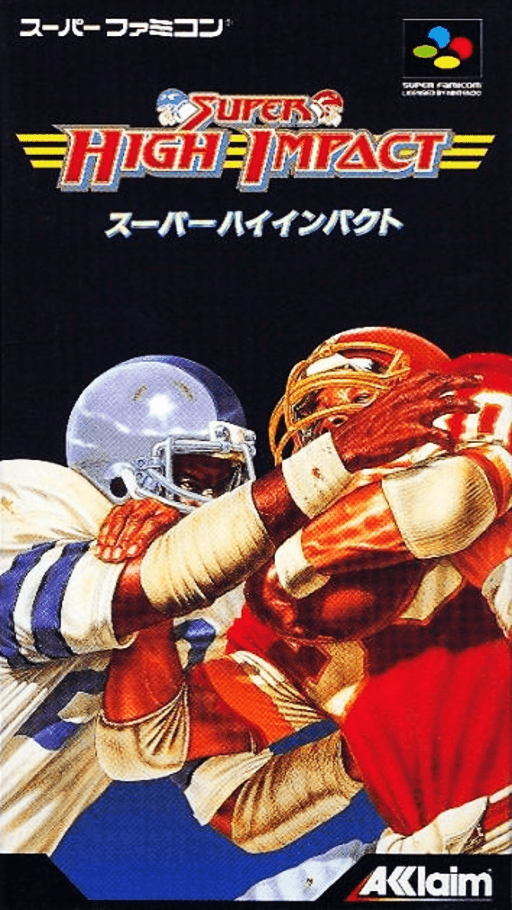 Super High Impact SNES cover art reference for custom cartridge, NTSC-J version.