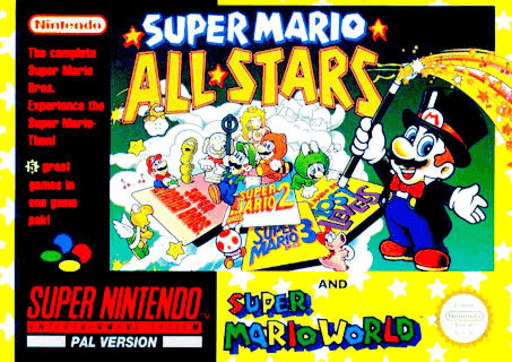 Carátula de Super Mario All-stars and Super Mario World Super Nintendo PAL España