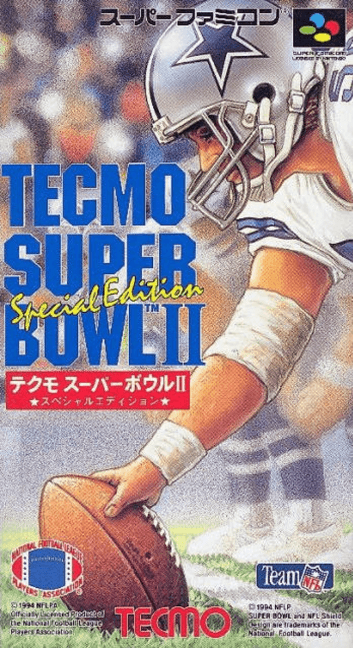 Tecmo Super Bowl II: Special Edition SNES cover art reference for custom cartridge, NTSC-J version.
