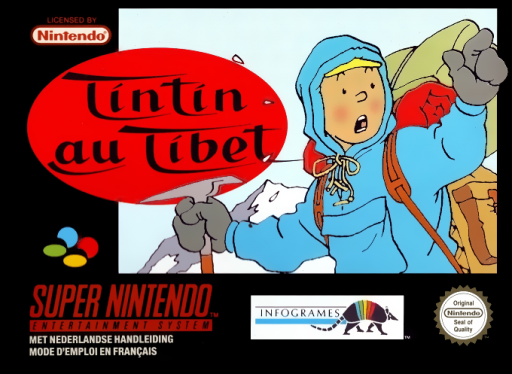 Carátula de Tintin in Tibet Super Nintendo PAL España