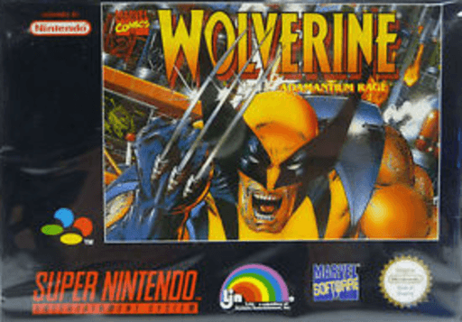 Wolverine: Adamantium Rage SNES cover art reference for custom cartridge, PAL version.