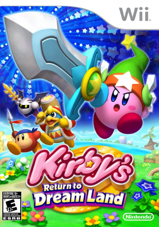 Kirby's Return to Dream Land box art for Nintendo Wii