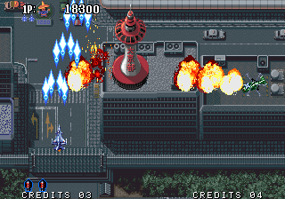 Capture d'écran de Aero Fighters 2 sur Neo Geo AES, shoot'em up de Video System sorti en 1994