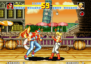 Capture d'écran de Fatal Fury Special sur Neo Geo AES, combat de SNK sorti en 1993