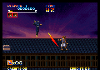 Capture d'écran de Ganryu sur Neo Geo AES, action / plate-forme de Visco sorti en 1999