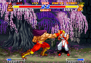 Capture d'écran de Real Bout Fatal Fury 2 sur Neo Geo AES, combat de SNK sorti en 1998