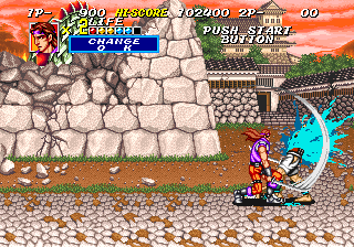 Capture d'écran de Sengoku 2 sur Neo Geo AES, beat'em up de SNK sorti en 1993