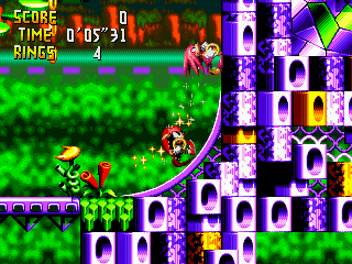 Gameplay of Knuckles' Chaotix