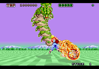 Gameplay of Space Harrier