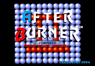 Title screen of After Burner Complete
