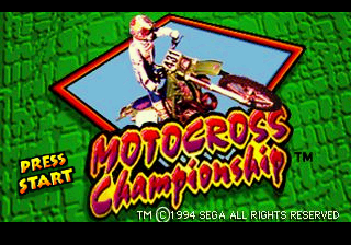 Title screen of Motocross Championship