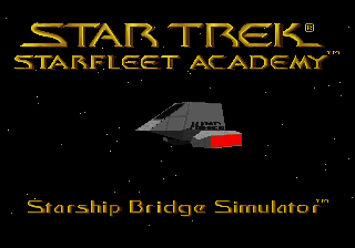 Title screen of Star Trek - Starfleet Academy - Starship Bridge Simulator