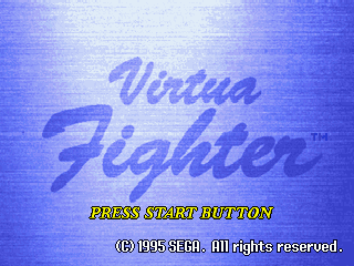Title screen of Virtua Fighter