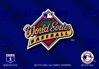 Title screen of World Series Baseball Starring Deion Sanders
