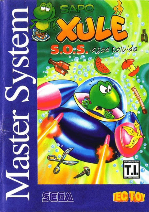 Carátula de Sapo Xule: S.O.S. Lagoa Poluida Master System PAL España
