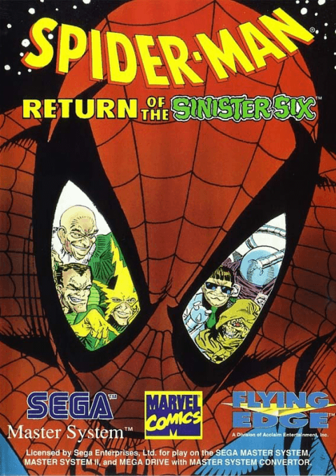 Carátula de Spiderman Return of the Sinister Six Master System PAL España