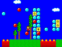 Gameplay of Alex Kidd in Miracle World BIOS