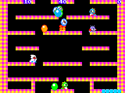 Gameplay of Bubble Bobble