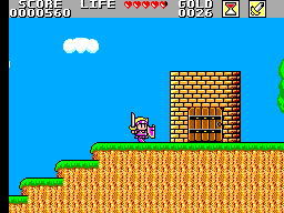 Gameplay of Wonder Boy in Monster Land
