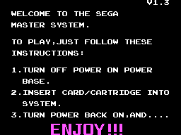 Sega Master System BIOS box art