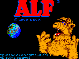 Title screen of Alf