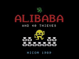 Title screen of Alibaba and 40 Thieves