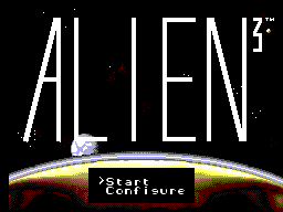 Title screen of Alien 3