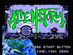 Title screen of Alien Storm