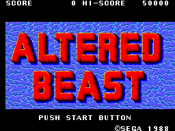 Title screen of Altered Beast