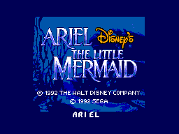 Title screen of Ariel - The Little Mermaid