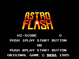 Title screen of Astro Flash