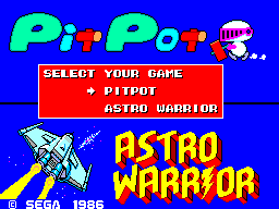 Title screen of Astro Warrior