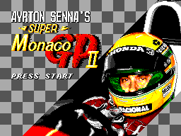 Title screen of Ayrton Senna's Super Monaco GP II