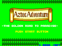 Title screen of Aztec Adventure