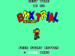 Title screen of BMX Trial - Alex Kidd