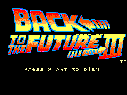 Title screen of Back to the Future Part III